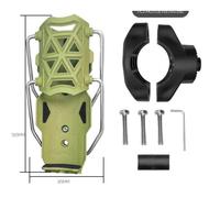 FUANA 360° Rotating Bicycle Water Bottle Holder for Bike with Adjustable Clamp 32-77mm Diameter, ABS Construction, Tool-Free Installation, for Black/Green/Grey Bike Repair Kit