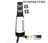FUANA 4 Pin 5 Pin E-bike Battery Mount Bracket Holder for Hailong 1 1-2 G56 G70 with Anderson Mini or XT60 Female Connector, Black/Silver Bike Repair Kit