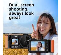 FUANA 4K Digital Mirrorless Camera 96MP 50x Digital Zoom with 3.5-inch HD Display, WIFI, for 512GB Storage Support Earphone Cable