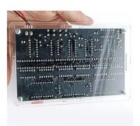 FUANA 6-Bit Digital Circuit Clock Kit for Teaching, Training and DIY Soldering - DC 4.5-5.5V Electronic Clock Parts with PCB Board Electric Tester Sensor Receiver