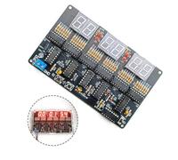 FUANA 6-Bit Digital Circuit Clock Kit for Teaching, Training and DIY Soldering - DC 4.5-5.5V Electronic Clock with PCB Board Parts Electric Tester Sensor Receiver