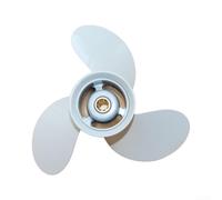 FUANA 8-Spline for outboard Prop 9.25x9 Direct Replacement 8-Spline | Aluminum alloy construction, lightweight design, standard rotation, fits 8-20HP motors, white finish