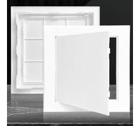 FUANA Access Panel Inspection Hatch Cover for Pipes, 100x100mm to 200x200mm, White ABS Wall Repair Door with Hinged Design for Plumbing and Electrical Systems Radiator Accessories