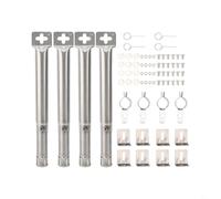 FUANA Adjustable 30.8-44.9cm Stainless Steel Grill Burner Tube 2.5cm Diameter Telescopic Gas Grill Replacement Burner for Most Standard (XH00119)