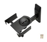 FUANA Adjustable Dual Side Clamp Bookshelf Speaker Wall Mount Bracket, Heavy Duty Metal Construction, Holds up to 20kg, Width 130-320mm, Black