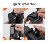 FUANA Adjustable Magnetic Mount Base for DJI Pocket 3, 6-Magnet Strong Hold with Non-Slip Silicone Pad, Compact Desktop Stand for Stable Filming at Various Angles Earphone Cable