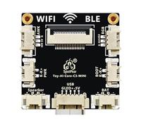 FUANA AI Voice Robot Mini Development Board for ESP32 C3 with LCD Display, Microphone, Speaker, RGB Light and Built-in Battery Earphone Cable