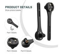 FUANA Aluminum Alloy Bike Handlebar Computer Mount for Garmin for Bryton for Cateye, Center Distance 7.5-45mm, Black Bike Repair Kit