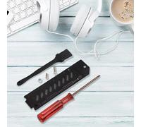 FUANA Aluminum SSD Heatsink Cover for PS5 Pro and PS5 Slim, 126.5 x 33.2 x 2.8mm, Black Silver Green, with Cooling and Dust Protection Earphone Cable