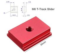 FUANA Aluminum T-Slot Slider Nut DIY Woodworking Tools Compatible with Table Saw,Milling Table,Band Saw M6/M8 Thread,30 x 23 x 7.5 mm,1 pc