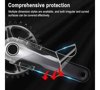 FUANA Anti-collision Bicycle Crank Stickers for SRAM for Shimano for XTR for SLX 1 Set with TPH Flexible Film Lightweight Transparent Protection Bike Repair Kit