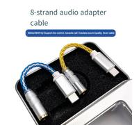 FUANA Audio Earphone USB Type-C to 2.5/3.5/4.4mm AUX Adapter for HiFi T01s with 32bit Decoder and Metal Housing Earphone Cable