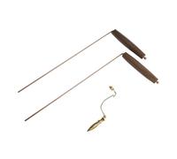 FUANA Brass Dowsing Rod Kit with Walnut Handle for Water Divining, Includes Solid Brass Karnak Pendulum and Velvet Storage Bag Electric Tester Sensor Receiver