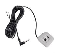 FUANA Car Audio Microphone 3.5mm External Mic for BMW Stereo Wired Roof Panel Installation ABS Black High Sensitivity