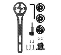 FUANA Carbon Fiber Bicycle Computer Mount T700 Integrated Handlebar Bracket With Camera Mount Holder For Road Mountain Bike