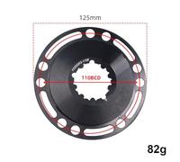 FUANA Chainring Adapter for 3-Bolt/8-Bolt Direct Mount to 4-Bolt/5-Bolt 110 BCD Single Chainring, Aluminum Alloy, CNC Machined, 3 mm Offset, 125 mm Diameter, Black Bike Repair Kit