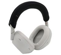 FUANA Comfortable Mesh Headband Cover for SONY WH-1000XM6, Protects Against Sweat and Scratches, Easy to Clean with Zipper Design, Black Earphone Cable