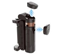 FUANA Compact Selfie Tripod with Detachable Remote, 220-365 mm, for Smartphone - Black Earphone Cable