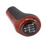 FUANA Cultivated Style Aesthetic Wooden Look on The Leather Gear Shift Knob Designed for BMWs (5Speed)