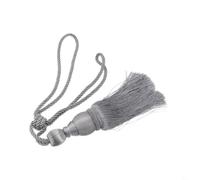 FUANA Decorative Curtain Rope Tiebacks with Tassels, 2 Pack 71cm Gold Wire Ball Holdback Cord for Drapes, Doors and Wall Hanging(Silver)