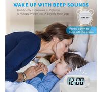 FUANA Digital Alarm Clock for Kids with Large LCD Display, Snooze & Night Light, USB or Battery Powered, Travel-Friendly Size Radiator Accessories