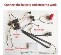 FUANA DIY Wire Switch Receiver RC Kit for Kids Electric Car, 2.4G Remote Control with Smooth Start, Connects to Battery and Motor, Models A/B/C Electric Tester Sensor Receiver