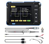 FUANA DSO152 Portable Oscilloscope, 200kHz Analog Bandwidth, 2.5MS/s Sampling, 2.8 Inch Screen, Built-in 1000mAh Battery, Single Normal for Auto Modes for Electronics Testing and Education(high)