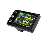 FUANA E-bicycle LCD Display S866 for 24V 36V 48V, IP65 Waterproof with 5-Pin Connector, Fault Code & Speed Info, Compatible with E-Bike Controllers