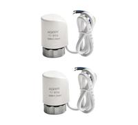 FUANA Electric Thermal Actuator for Floor Heating Radiator Valve, AC230V M30*1.5mm 110N Thrust, 2 Pack, White, 90cm Cable Radiator Accessories