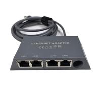 FUANA Ethernet Adapter for Starlink Gen 3/Mini/V4, 4-Port Gigabit RJ45, 0.5m/1.64ft Cable, Grey