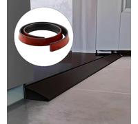 FUANA Flexible Silicone Threshold Ramp Strip for Sweeping Robots, 5cm Width 1.8cm Height 1m Length, Water Barrier for Bathroom, for Floor Transitions Door Lock