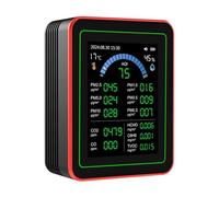 FUANA for 18-in-1 Air Quality Monitor with PM2.5 CO2 TVOC AQI Temperature & Humidity Sensor, 2.8" Color Display, Data Storage, Type-C, Portable Stand Electric Tester Sensor Receiver