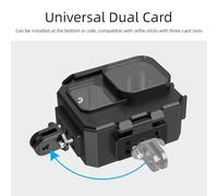 FUANA For Ace Pro 2 Metal Waterproof Case Up to 80m Depth with Quick Install Snap-On Mount for Horizontal Vertical Filming Modes Earphone Cable