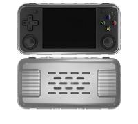 FUANA For ANBERNIC RG35XX H TPU Protective Case with Anti-Scratch Washable Soft Skin, Compatible for RG35XX Gaming Console, Transparent Earphone Cable