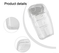 FUANA for Audi Transparent TPU Flip Car Key Case Cover Holder Compatible with A1 A3 S3 Q3 Q7 TT