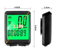 FUANA for Bike Speedometer with LED Backlight for mph Odometer Waterproof Luminous Digital Display Clock Average Max Speed Metric Imperial 110 Bike Repair Kit