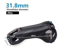 FUANA for Bike Stem -17 Degree 31.8mm Handlebar Stem for Road Bike and MTB, 90mm Length, 3D Forged Alloy, Lightweight, Fork Clamp 28.6mm Bike Repair Kit