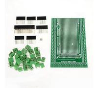 FUANA For MEGA-2560 R3 Screw Terminal Block Shield Board Kit Compatible with Arduino, 84-Pin FR-4 PCB with Female Header Sockets, 3.5mm Pitch Terminal Blocks