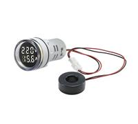 FUANA for Mini for Round Digital LED Indicator Voltage and Current Monitoring,22mm Opening,ABS Housing,1A 5V Accuracy,5-Pack