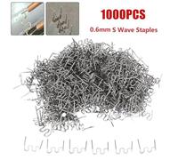 FUANA for Stainless Steel 0.6mm S-Wave Staples Automotive Bumper Crack Repair,for Pre-Cut Wave-Shaped Bodywork Fasteners,1000 pcs