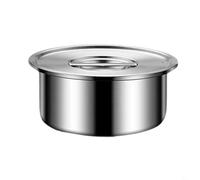 FUANA for Stainless Steel Steamed for Egg Bowl with Lid, 316L Rust-Resistant Metal Dessert Bowl Rice and Buns, Lightweight Stackable Kitchen Gadget Home Cooking, Picnics and Camping, Silver(700ML)