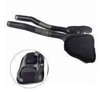 FUANA for Triathlon Bike T800 Carbon Fiber Rest Handlebars 340mm 31.8mm Clamp for TT Road Bicycle with Sponge Padding Bike Repair Kit