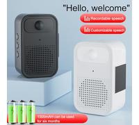 FUANA for Welcome Door Sensor Store Greeter with Smart Induction 5-6M, Adjustable Volume & Custom Voice Recording, Magnetic Installation, for Home Shop Healthcare Door Lock