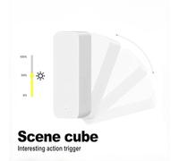 FUANA For Zigbee Smart Cube Scene Sensor with 6 Modes, 4 Face + 2 Motion Actions, Low Power <40μA, for Tuya and Smart Life App Earphone Cable