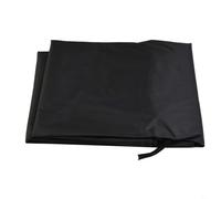 FUANA Full Length Grill Cover Compatible with for weber 7152, Polyester BBQ Rolling Cart Protector 124x65x101cm, Weather Resistant Black Case