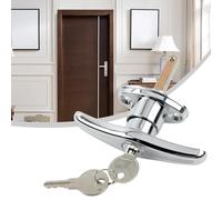 FUANA Garage Door Lock T Handle for Caravan, RV, Shed and Campervan - Metal Waterproof Keyed Alike Lock with 2 Keys, Silver Door Lock