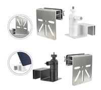 FUANA Gutter Mount Bracket for Reolink Argus4G LTE and Reolink ArgusPT - Solar Camera Holder with ABS+Metal Construction, Compact Size 8.5x9x3.5cm - Black and White Earphone Cable