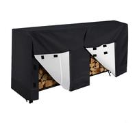 FUANA Heavy-Duty 210D Oxford Firewood Rack Cover for Outdoor Use, Waterproof Snowproof Dustproof Protection(244 * 61 * 107cm)