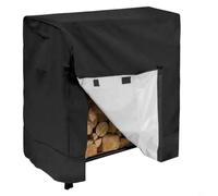 FUANA Heavy-Duty 210D Oxford Firewood Rack Cover for Outdoor Use, Waterproof Snowproof Dustproof Protection(122 * 61 * 107cm)