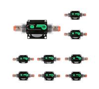 FUANA High Current Waterproof Circuit Breaker 10A-100A Resettable Fuse for 12V-48V DC Car Boat Audio Systems with Manual Reset Button Electric Tester Sensor Receiver